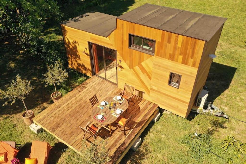 Tiny House Atypique Tout Confort 4 Pers Jardin ลา การ์ด ภายนอก รูปภาพ